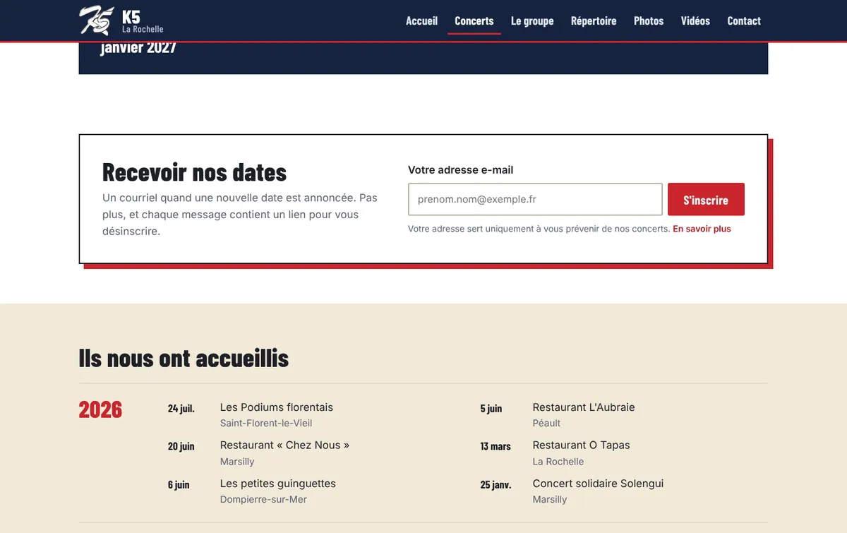 L'historique : la preuve par les dates